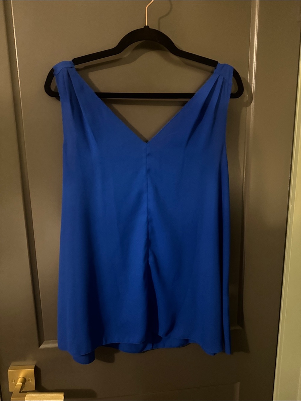 Kenneth Cole Royal Blue V-Neck Tank Top